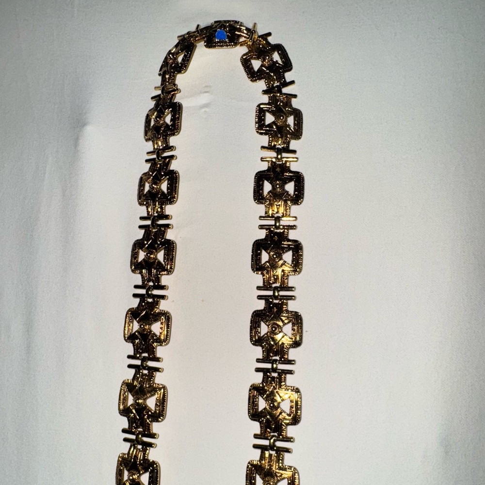 Gold Statement Belt with Brown Leather